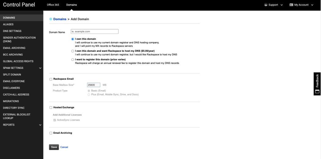 rackspace user access control screenshot