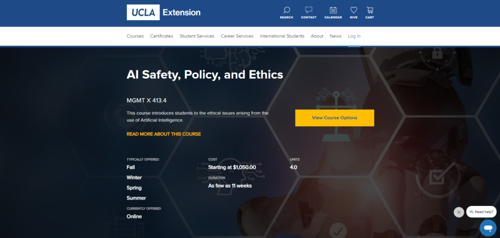 AI Safety, Policy, and Ethics course landing page