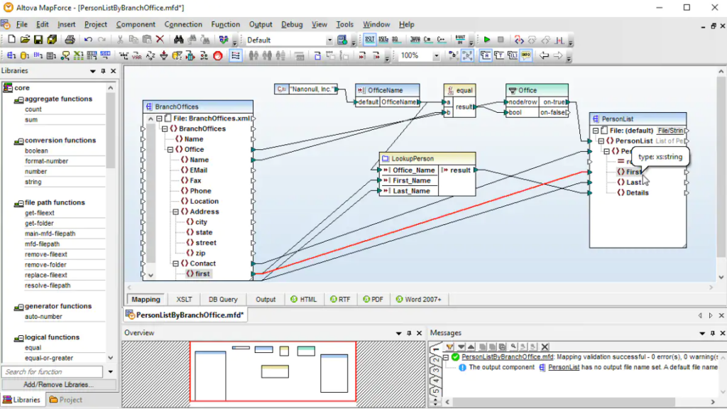 Altova MapForce data mapping software