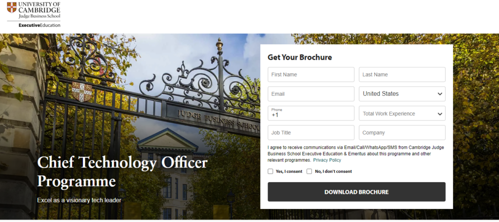 Chief Technology Officer Programme, a technology leadership course