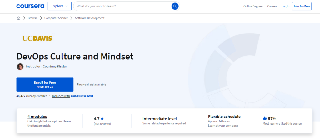 DevOps Culture and Mindset, a devOps course
