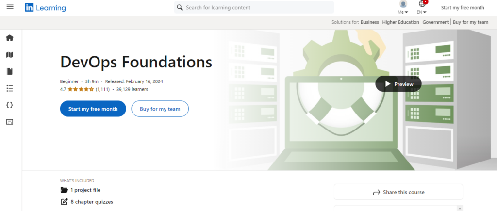 DevOps Foundations, a devOps course