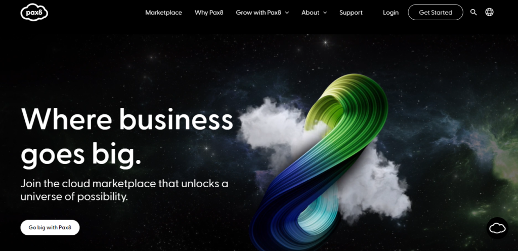Pax8 website screenshot