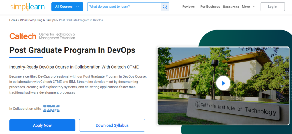 Post Graduate Program in DevOps, a devOps course