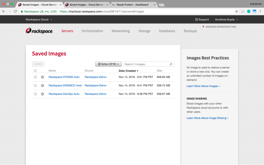 rackspace hybrid cloud expertise screenshot